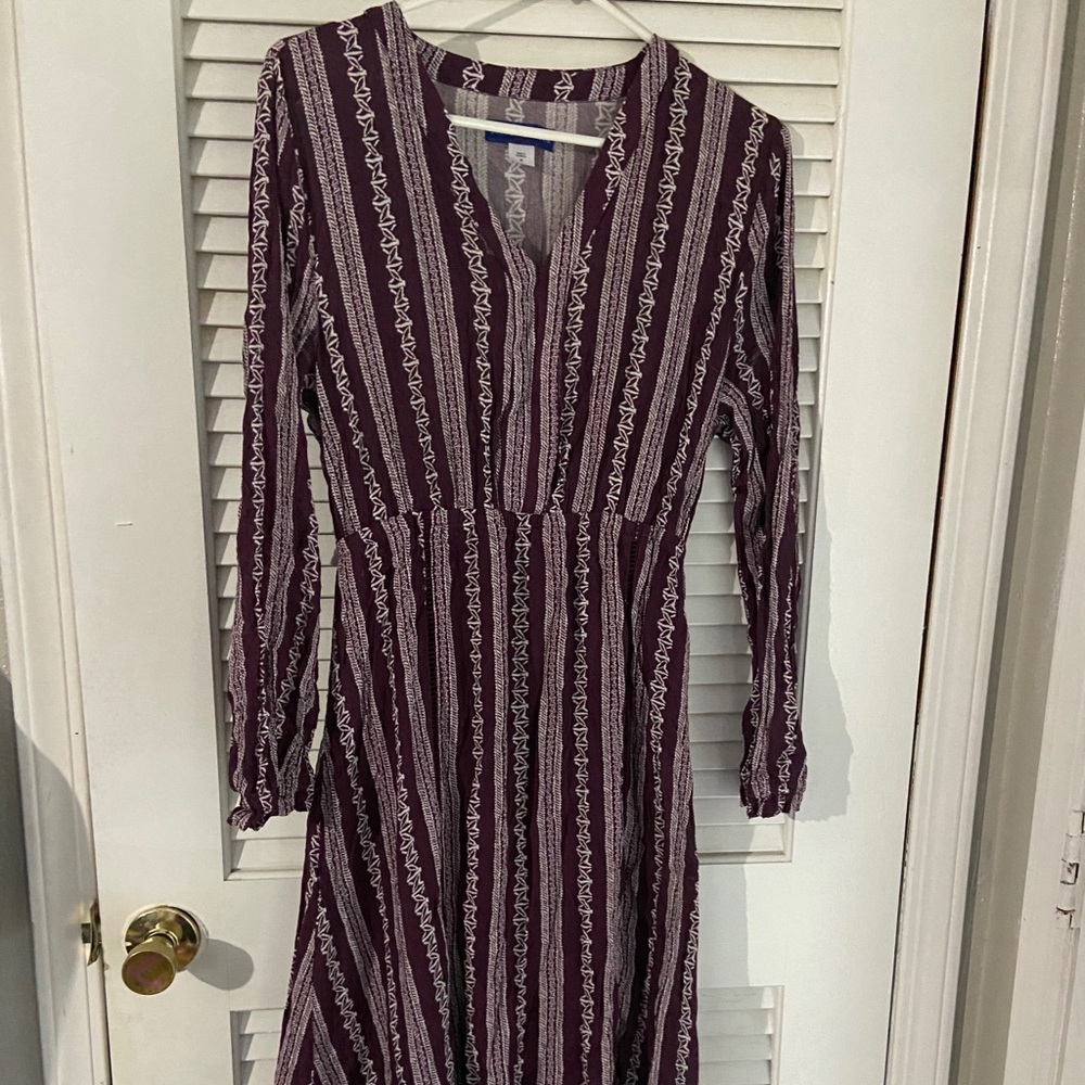 Simply styled high low fall dress
